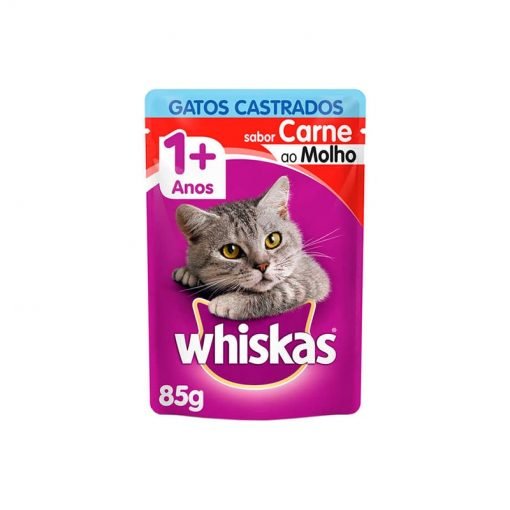 Whiskas Sachê Castrados Carne 85g