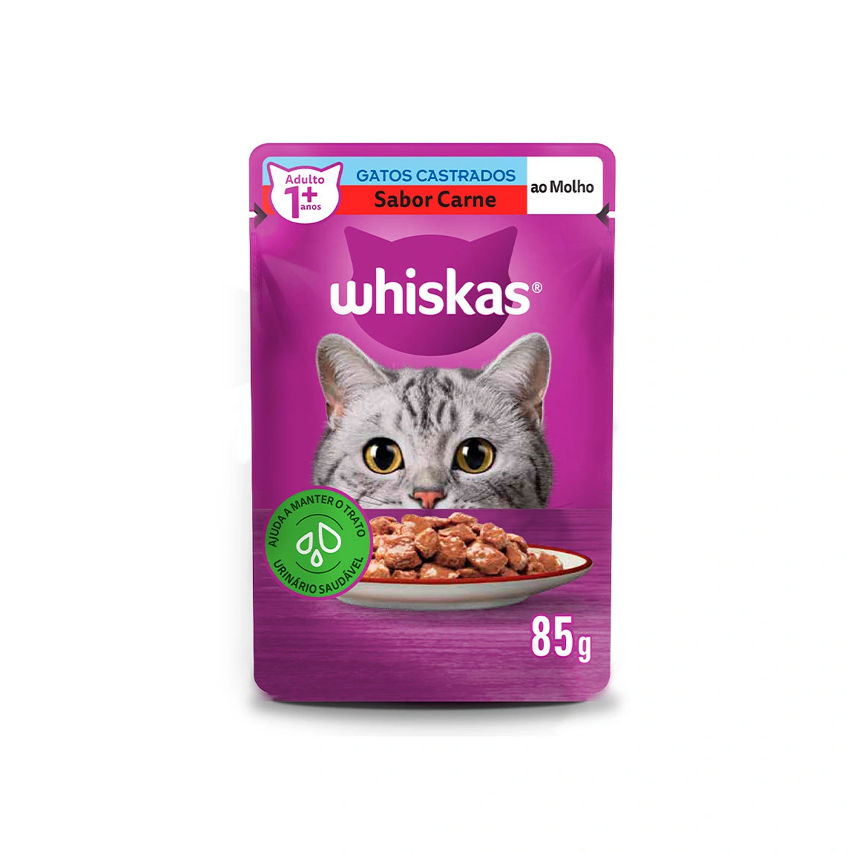 Whiskas Sachê Castrados Carne 85g
