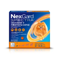 Antipulgas e Carrapatos NexGard® Spectra para Cães de 2 a 3,5 kg – 1 tablete