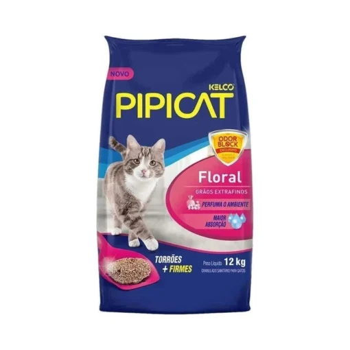 Areia Higiênica Pipicat Floral 12kg