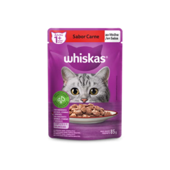 Whiskas® Sachê Carne ao Molho para Gatos Adultos 85 g