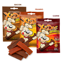 Kit Mix 3 Petiscos Snack XisDog Bifinho de 65g