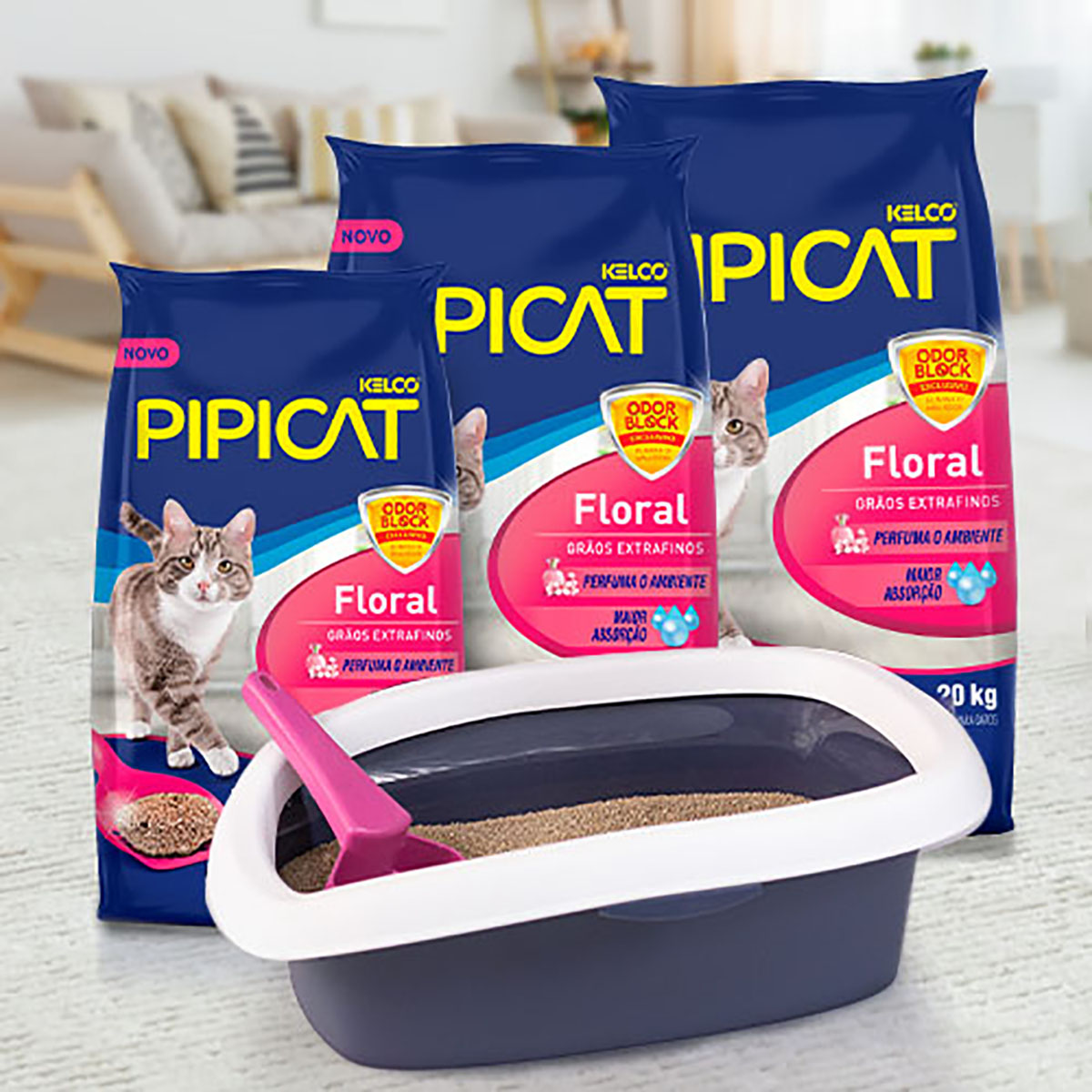Areia Higiênica Pipicat Floral - Imagem 5