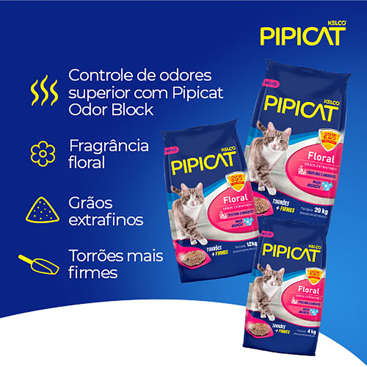 Areia Higiênica Pipicat Floral - Imagem 4