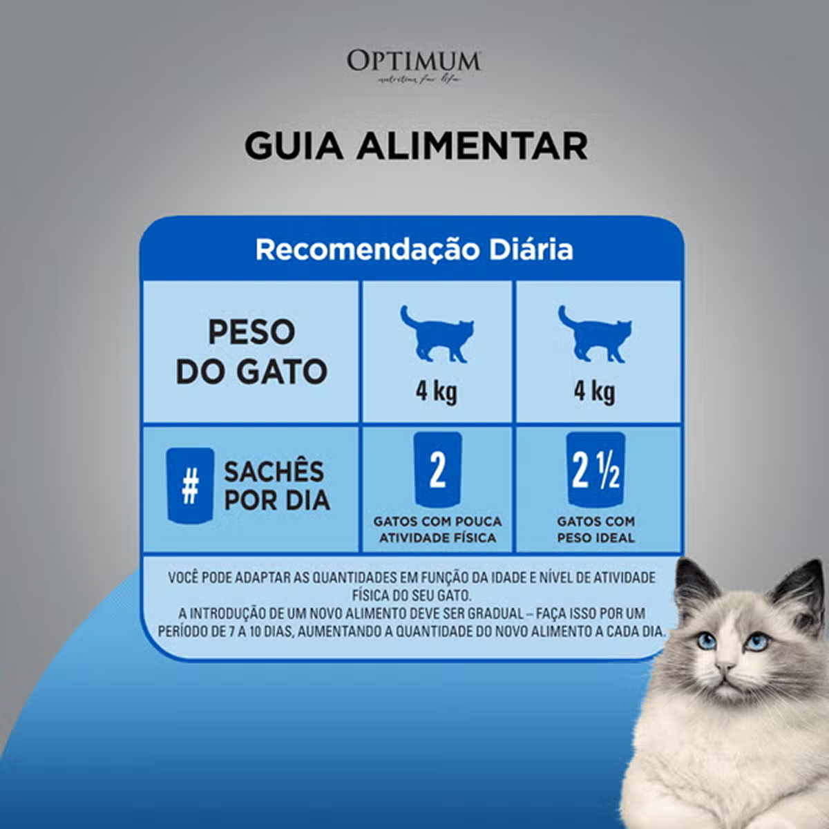 Optimum Sachê Gatos Adultos Castrados Sabor Carne 85g - Imagem 5