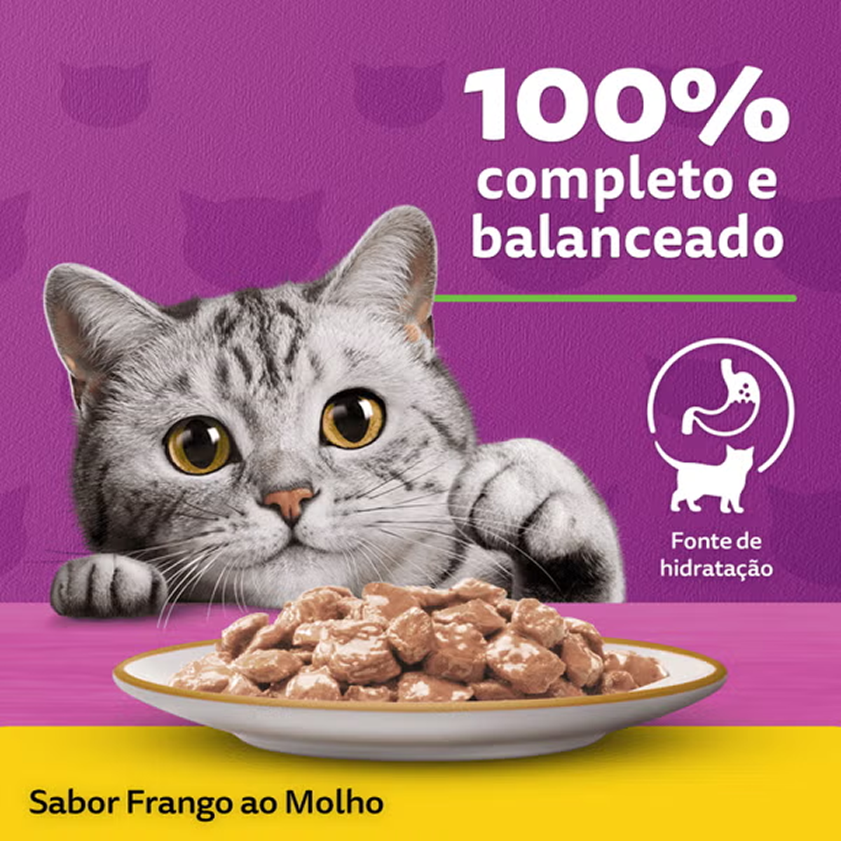 Whiskas Sachê Frango ao Molho para Gatos Adultos 85 g - Imagem 3