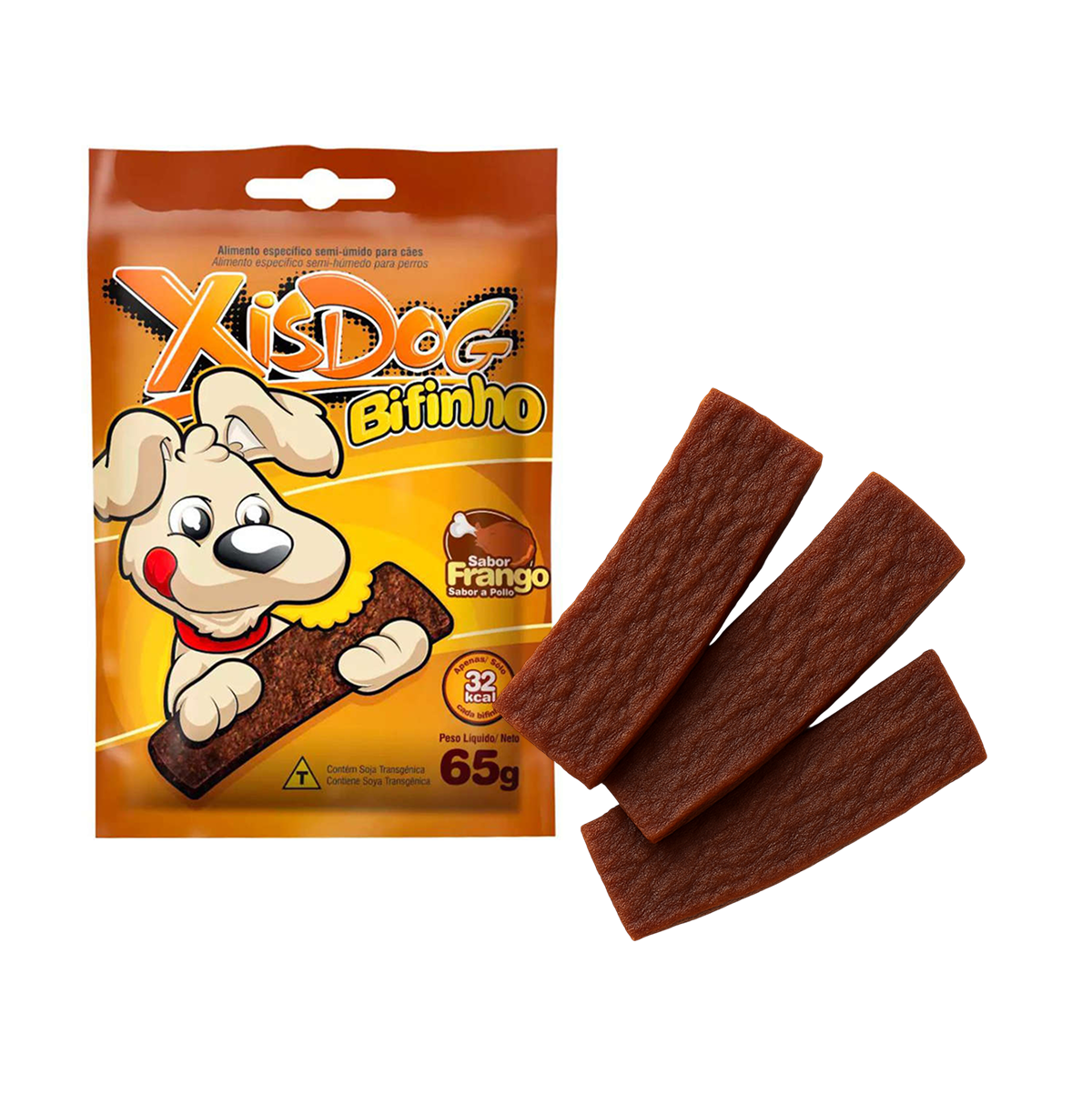 Kit Mix 3 Petiscos Snack XisDog Bifinho de 65g - Imagem 5