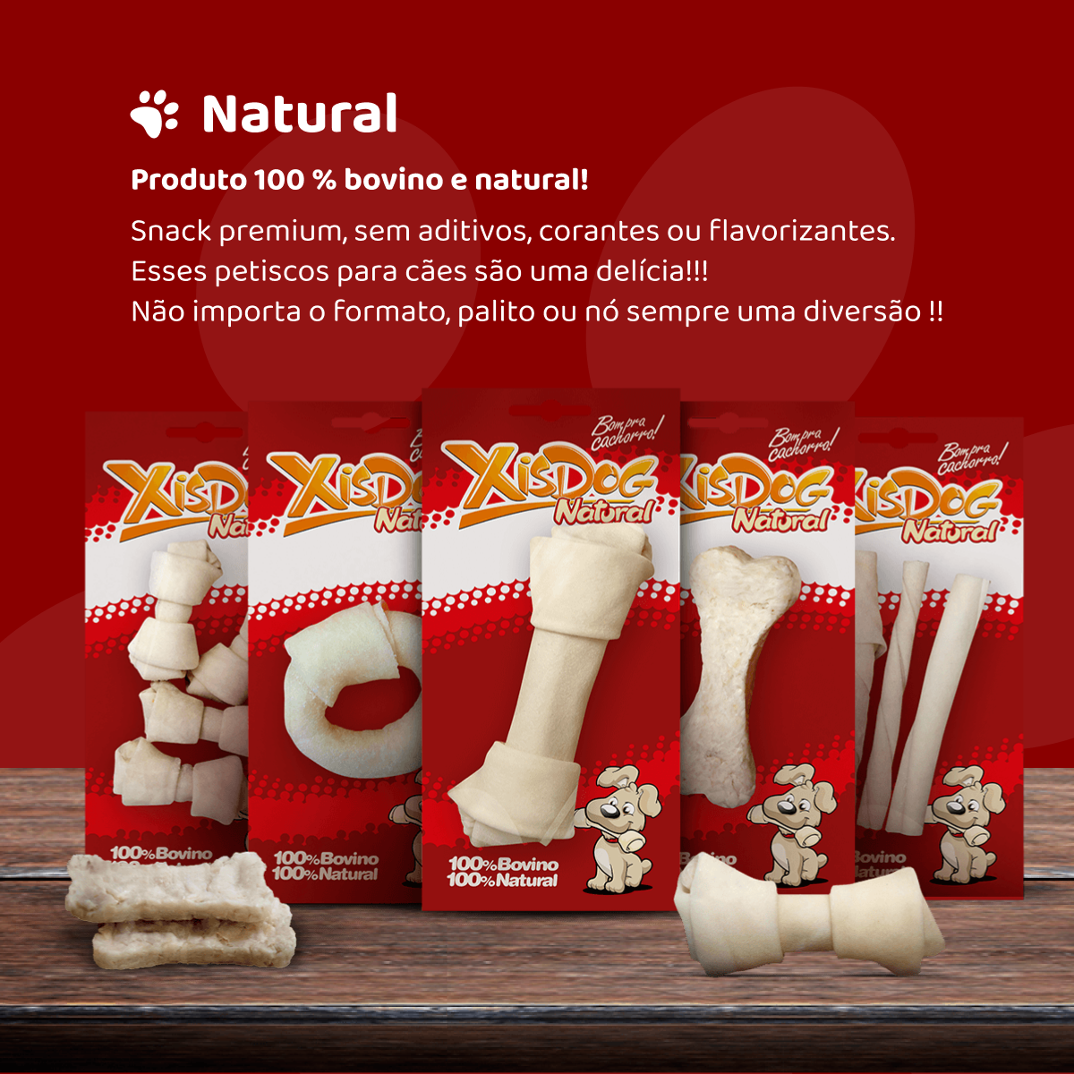 Petisco Mastigável XisDog Palito Natural KR 65g - Imagem 4