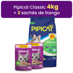 Pipicat Classic 4kg + 2 Saches Whiskas Frango