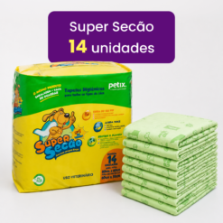 Tapete Higiênico Petix Super Secão Pacote com 14 unidades